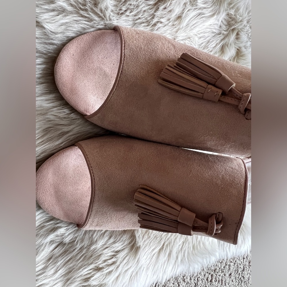 Saks Fifth Avenue Blush Tassel Mules View 5